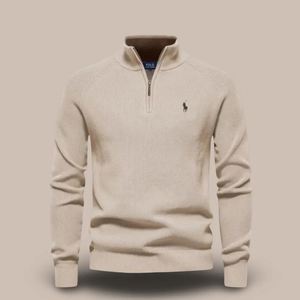 Half-Zip Trui met Opstaande Kraag