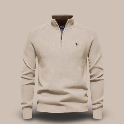 Half-Zip Trui met Opstaande Kraag