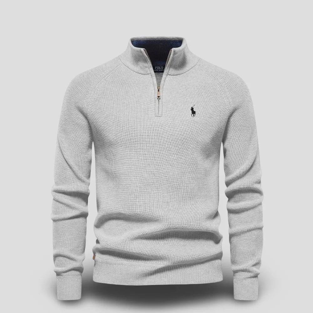 Half-Zip Trui met Opstaande Kraag