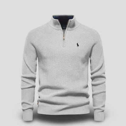 Half-Zip Trui met Opstaande Kraag